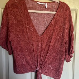 Rhee Tie Front Short Top